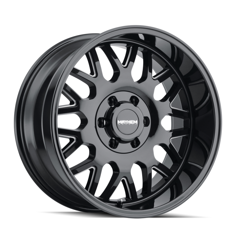 Mayhem 8110 Tripwire 20x9 / 8x170 BP / 0mm Offset / 130.8mm Hub Black w/ Milled Spokes Wheel