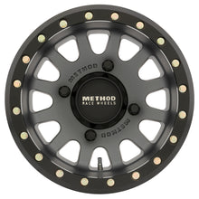 Load image into Gallery viewer, Method MR401 UTV Beadlock 15x7 4+3/+13mm Offset 4x156 132mm CB Titanium w/Matte Black Ring Wheel - eliteracefab.com