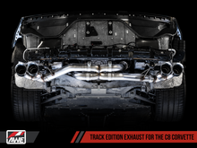 Load image into Gallery viewer, AWE Tuning 2020 Chevrolet Corvette (C8) Track Edition Exhaust - Quad Chrome Silver Tips - eliteracefab.com