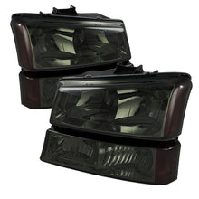 Load image into Gallery viewer, Xtune Chevy Silverado 2500HD 03-06 Crystal Headlights w/ Amber Lights Smoke HD-JH-CSIL03-AM-SM-SET - eliteracefab.com