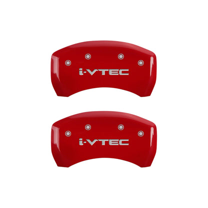 MGP 4 Caliper Covers Engraved Front & Rear i-Vtec Yellow finish black ch MGP