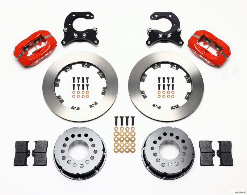 Wilwood Forged Dynalite P/S Rear Kit Red Big Ford 2.54in Offset Wilwood