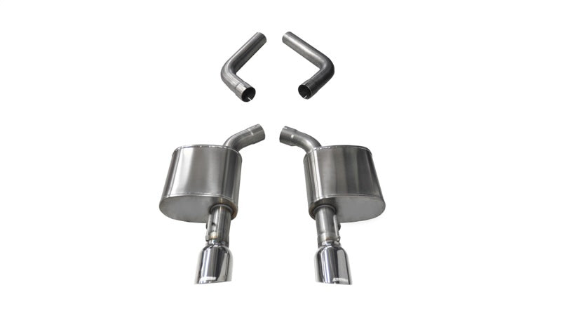 Corsa 15-19 Dodge Charger 6.4L/17-19 Dodge Charger 5.7L Polished Sport AxleBack Exhaust w/4.5in Tips - eliteracefab.com