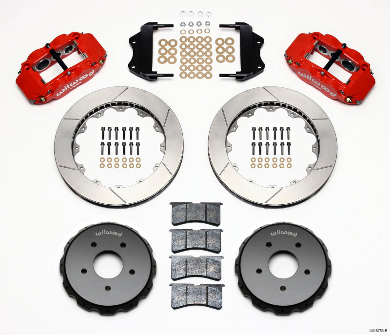 Wilwood Narrow Superlite 6R Front Hat Kit 13.06in Red 2004-2006 Pontiac GTO Wilwood