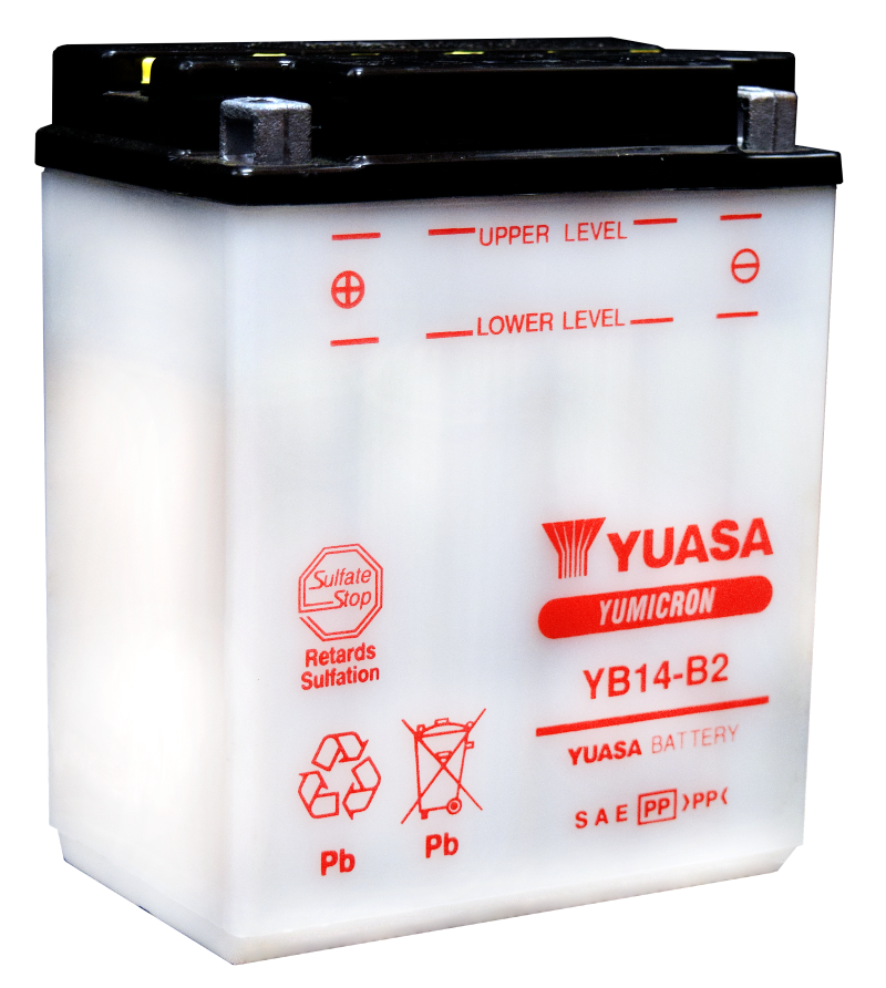 Yuasa YB14-B2 Yumicron CX 12 Volt Battery Yuasa Battery