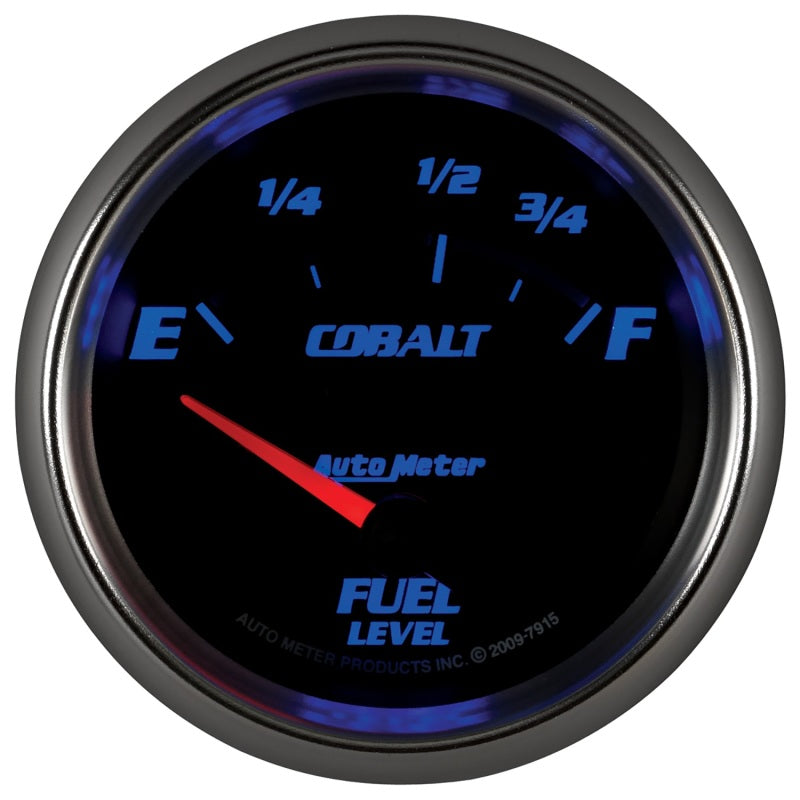 AutoMeter Gauge Fuel Level 2-5/8in. 73 Ohm(e) to 10 Ohm(f) Elec Cobalt 7915