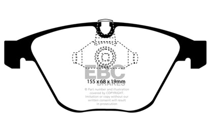 EBC 08-10 BMW M3 4.0 (E90) Redstuff Front Brake Pads - eliteracefab.com