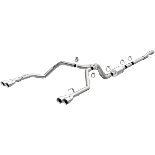 MagnaFlow 2019 Chevy Silverado 1500 V8 5.3L Street Series Quad Split Rear Exhaust w/ Polished Tips Magnaflow