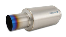 Load image into Gallery viewer, Vibrant Titanium Muffler w/Straight Cut Burnt Tip 4in Inlet / 4in Outlet - eliteracefab.com
