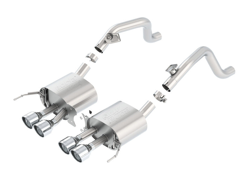 Borla 14-15 Chevy Corvette C7 w/o AFM w/o NPP Atak Rear Section Exhaust Quad Rd RL Tips - eliteracefab.com