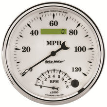 Load image into Gallery viewer, AutoMeter Gauge Tach/Speedo 5in. 120MPH &amp; 8K RPM Elec. Program Old Tyme White II