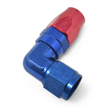 Load image into Gallery viewer, Russell Performance -6 AN Red/Blue 90 Degree Forged Aluminum Swivel Hose End