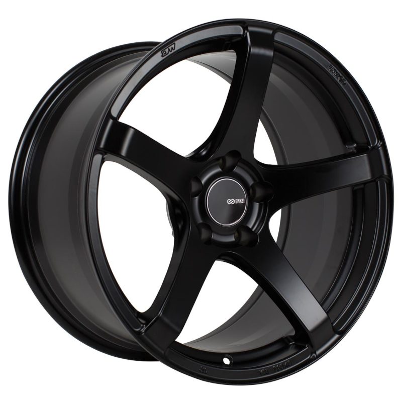 Enkei Kojin 17x8 35mm Offset 5x114.3 Bolt Pattern 72.6mm Bore Dia Matte Black Wheel - eliteracefab.com