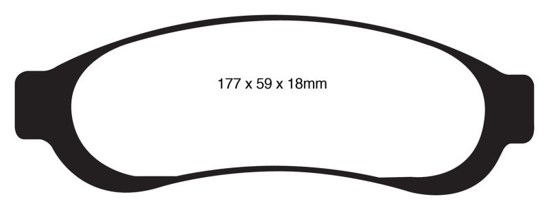 EBC 05-07 Ford F350 (inc Super Duty) 5.4 DRW 2WD Yellowstuff Rear Brake Pads - eliteracefab.com