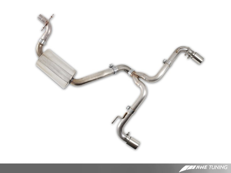 AWE Tuning Mk6 GTI Performance Catback - Chrome Silver Round Tips - eliteracefab.com