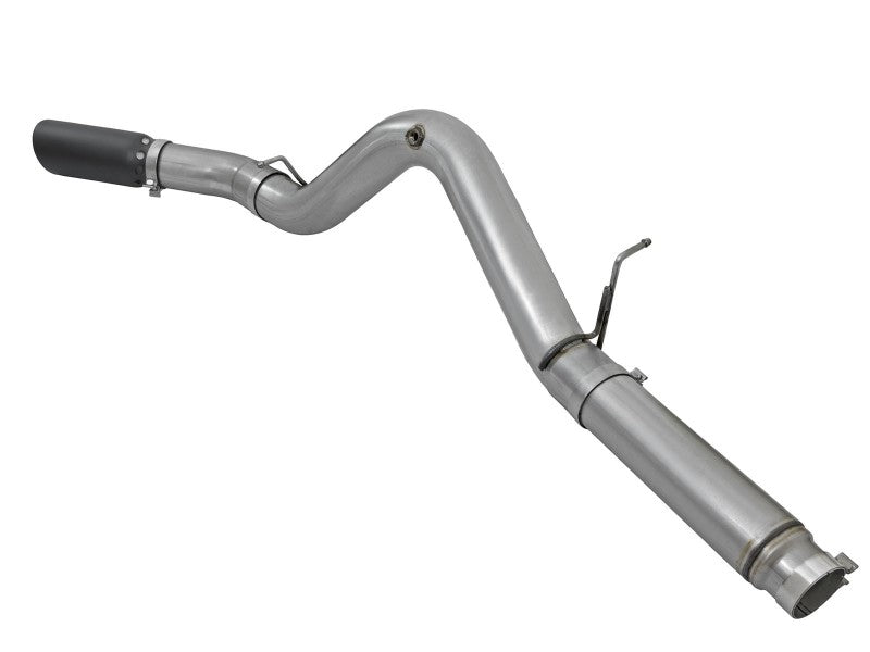 aFe LARGE Bore HD 5in Exhausts DPF-Back SS w/ Black Tips 16-17 GM Diesel Truck V8-6.6L (td) LML/L5P aFe