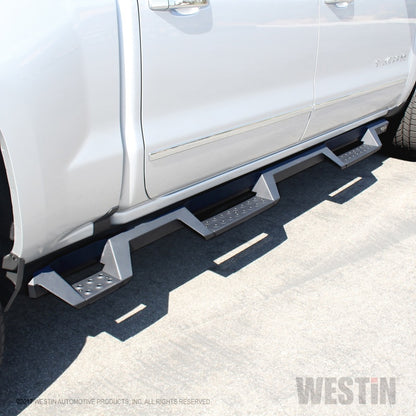 Westin 07-18 Chevrolet Silverado 1500 CC 5.5ft Bed HDX Drop W2W Nerf Step Bars - Tex. Blk