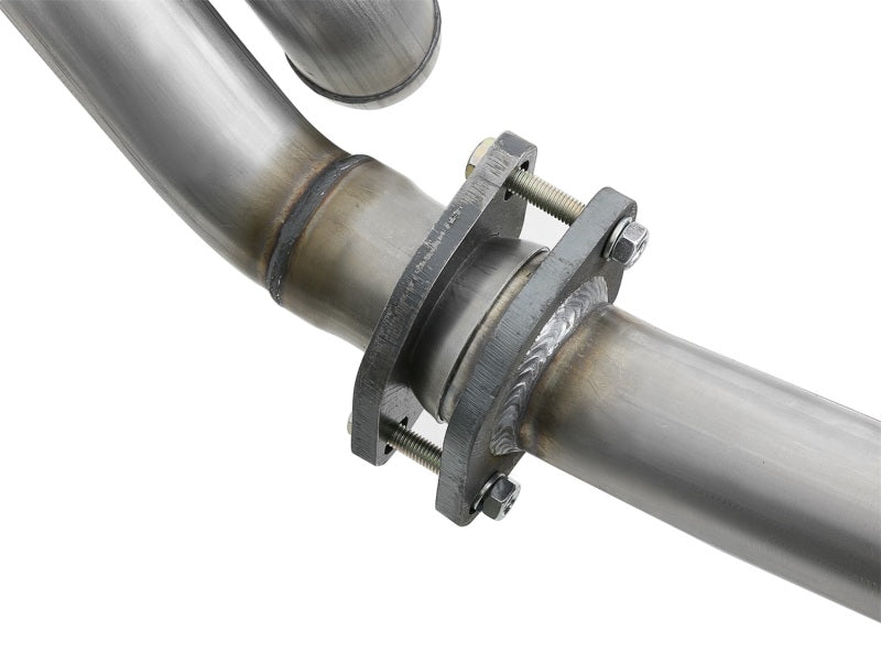 aFe POWER Twisted Steel Y-Pipe w/ Loop Relocation Pipe 12-18 Jeep Wrangler (JK) V6 3.6L aFe