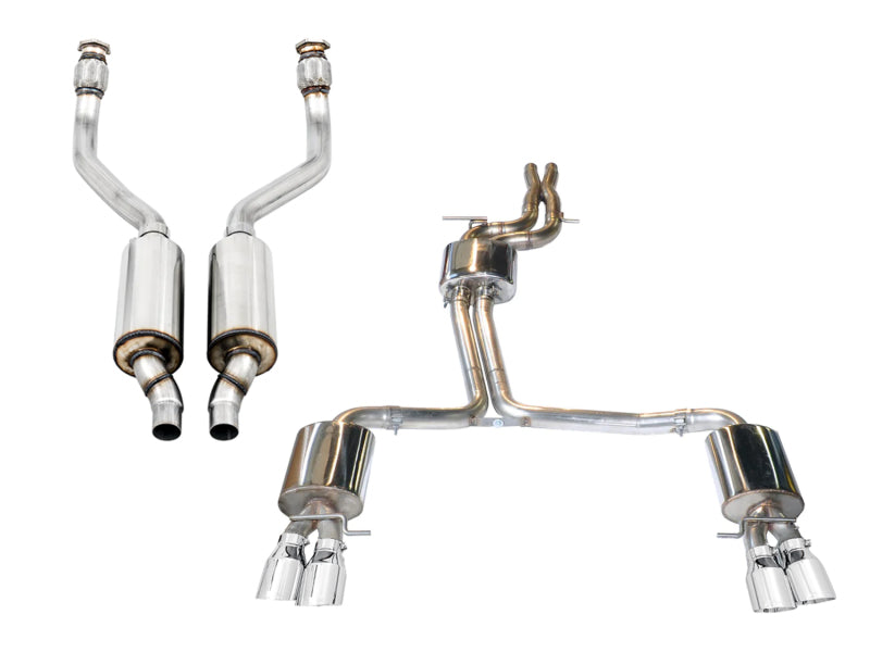 AWE Tuning Audi B8 / B8.5 S5 Cabrio Touring Edition Exhaust - Non-Resonated - Chrome Silver Tips AWE Tuning