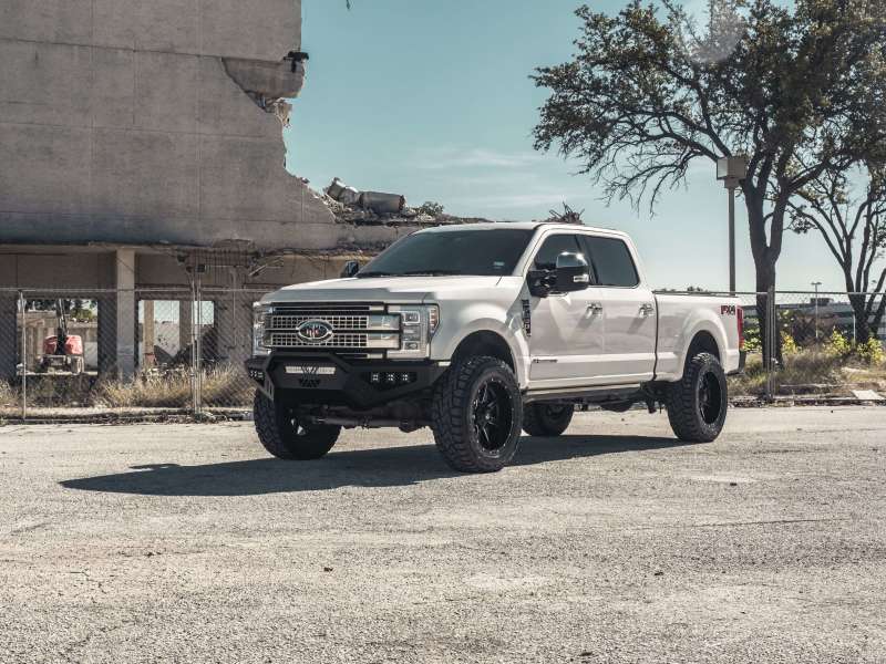 Road Armor 17-20 Ford F-250 SPARTAN Front Bumper Bolt-On Pre-Runner Guard - Tex Blk - eliteracefab.com