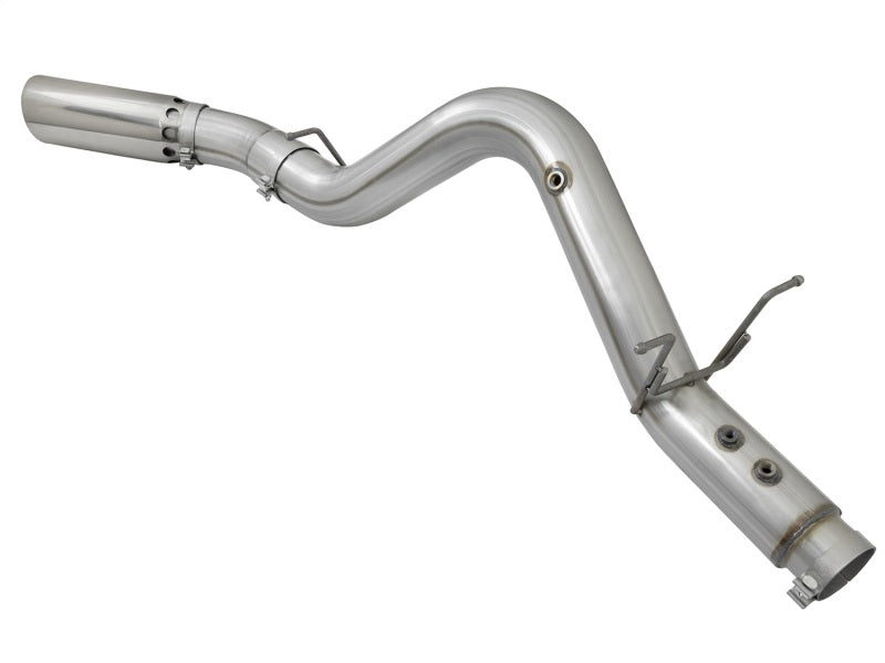 aFe ATLAS 5in DPF-Back Aluminized Steel Exhaust System w/Polished Tips 2017 GM Duramax 6.6L (td) L5P aFe