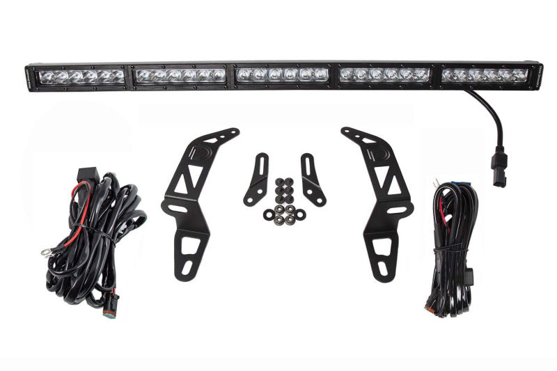 Diode Dynamics 18-21 Jeep JL Wrangler/Gladiator SS30 Bumper Bracket Kit - White Combo (Single)