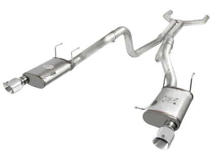 aFe MACHForce XP Cat-Back Exhaust 3in SS w/ Polished Tips 11-14 Ford Mustang GT V8 5.0L aFe