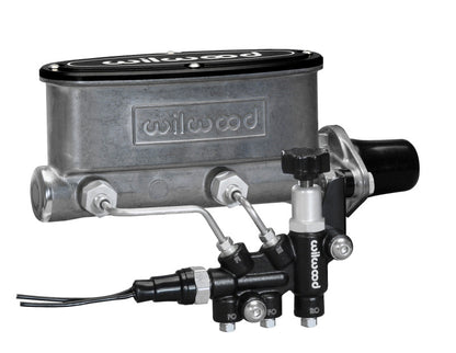 Wilwood HV Tandem M/C Kit w L/H Bracket & Prop Valve - 1 1/8in Bore - eliteracefab.com