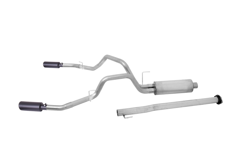 Gibson 15-19 Ford F-150 XL 5.0L 3in/2.5in Cat-Back Dual Split Exhaust - Black Elite Gibson