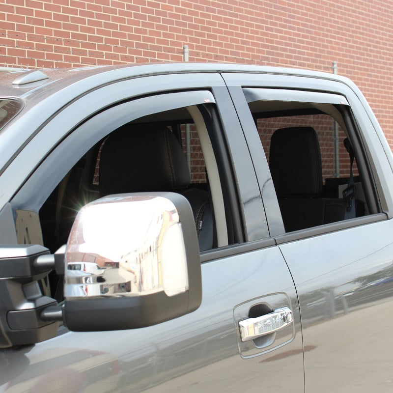 Westin 2016-2018 Nissan Titan XD/Titan Wade In-Channel Wind Deflector 4pc - Smoke - eliteracefab.com