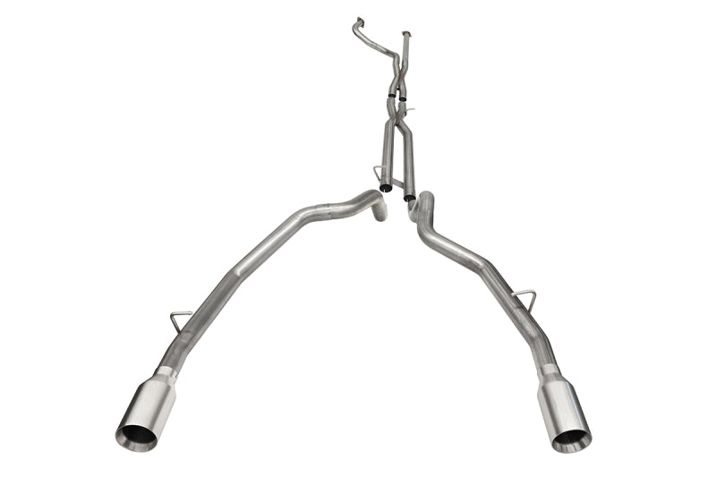 Corsa 21-22 Dodge Ram TRX Crew Cab Baja Catback Exhaust Dual Rear Satin Tip - eliteracefab.com