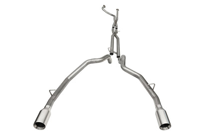 Corsa 21-22 Dodge Ram TRX Crew Cab Baja Catback Exhaust Dual Rear Satin Tip - eliteracefab.com