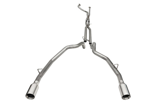 Corsa 21-22 Dodge Ram TRX Crew Cab Baja Catback Exhaust Dual Rear Satin Tip - eliteracefab.com