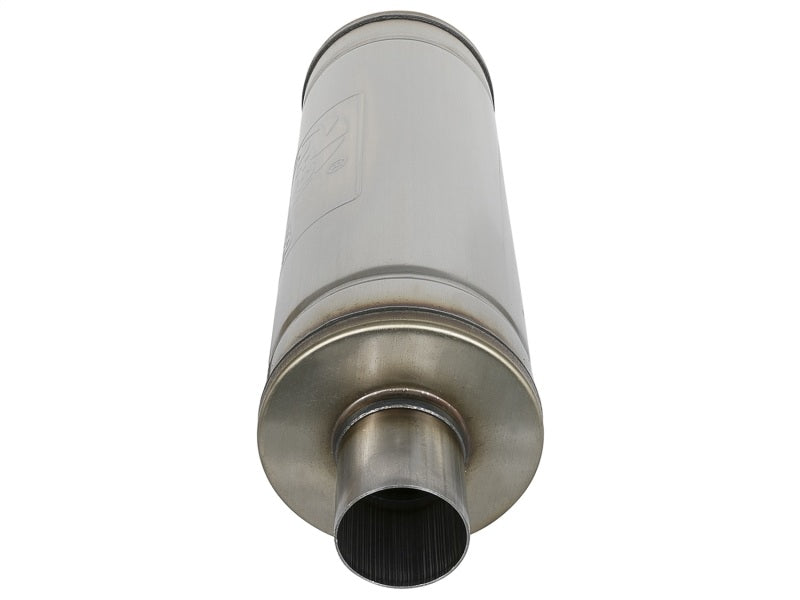 aFe MACH Force-Xp 409 SS Muffler 2.5in Center/Center 18in L x 6in Dia - Round Body aFe