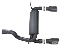 Load image into Gallery viewer, aFe Rebel Series 2.5in 409 SS Axle-Back Exhaust w/ Black Tips 2018+ Jeep Wrangler (JL) V6 3.6L - eliteracefab.com