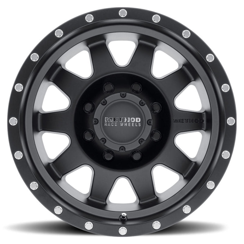 Method MR301 The Standard 17x8.5 +25mm Offset 8x6.5 130.81mm CB Matte Black Wheel - eliteracefab.com
