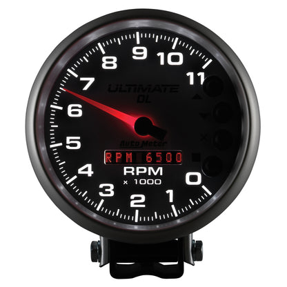 Autometer 5 inch Ultimate DL Playback Tachometer 11000 RPM - Silver 6895