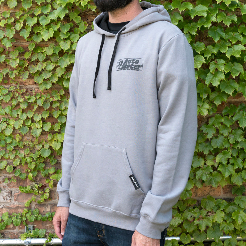 Autometer Gray Competition Pullover Hoodie - Adult Large 0449L