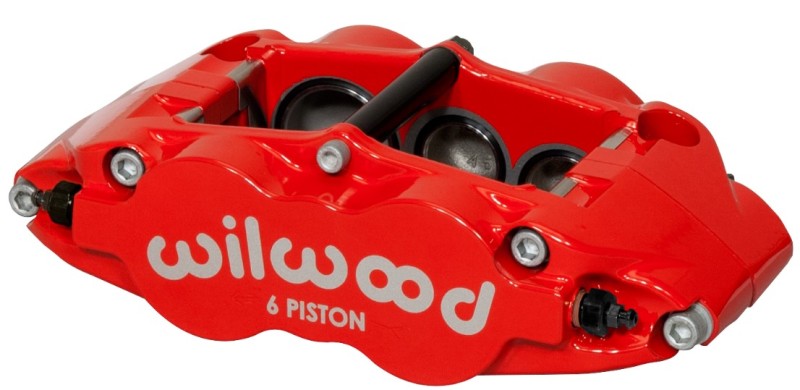 Wilwood Caliper-Narrow Superlite 6R-LH - Red 1.38/1.12/1.12in Pistons 1.10in Disc Wilwood