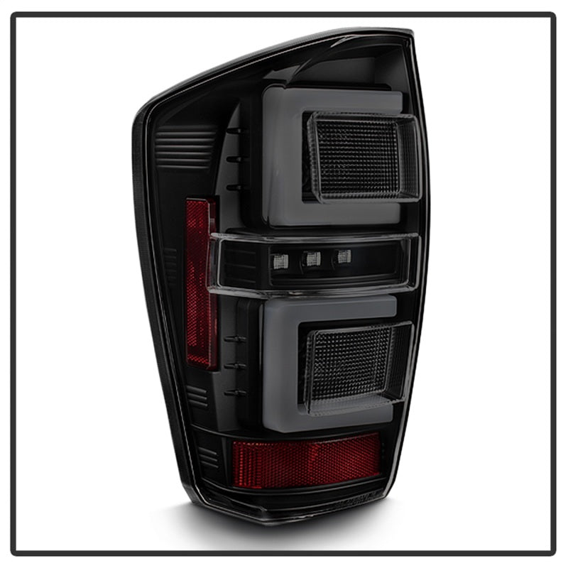 Spyder 16-17 Toyota Tacoma LED Tail Lights - Black Smoke (ALT-YD-TT16-LED-BSM) - eliteracefab.com