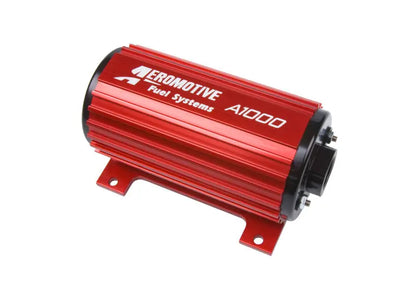 Aeromotive 11101 A1000 high performance electric fuel pump for EFI and carbureted engines supporting up to 1300 HP, universal external fuel pump with ORB-10 ports