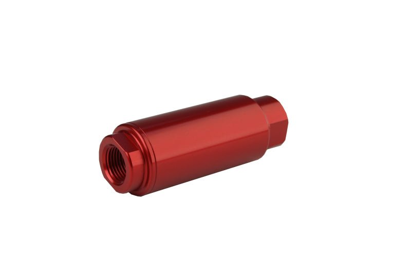 Aeromotive 12303 40 micron inline fuel filter 3/8 NPT red anodized