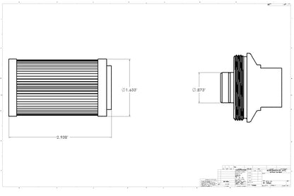 Aeromotive 12387 10 micron inline fuel filter with AN-10 male ports