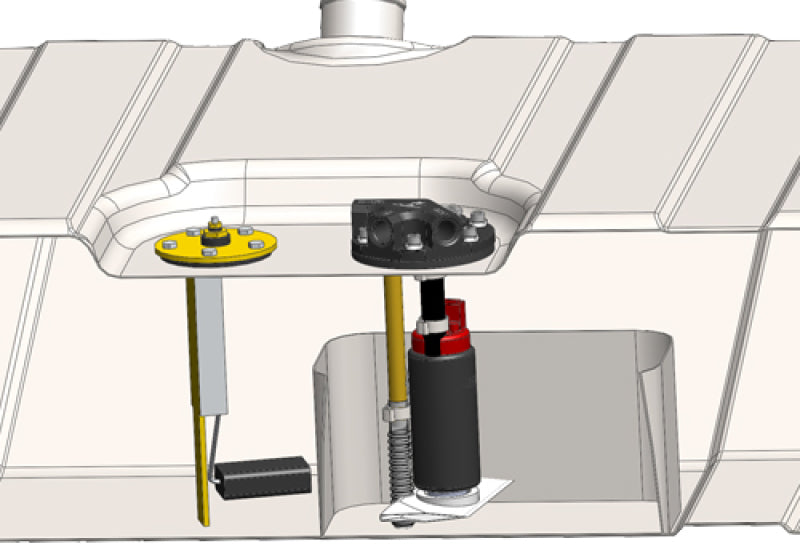 Aeromotive 18699 340 Stealth fuel tank with in-tank pump for 1955-1957 Chevrolet Bel Air and trucks