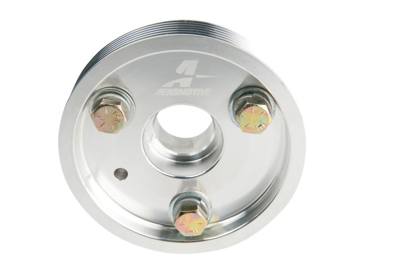 Aeromotive 21101 billet 34 percent underdrive crank pulley for LT1 engines with serpentine belt drive