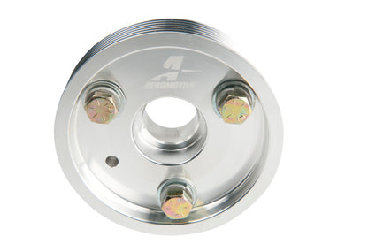 Aeromotive 21101 billet 34 percent underdrive crank pulley for LT1 engines with serpentine belt drive