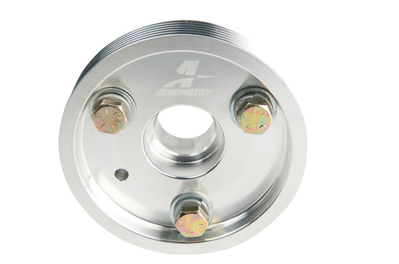Aeromotive 21101 billet 34 percent underdrive crank pulley for LT1 engines with serpentine belt drive