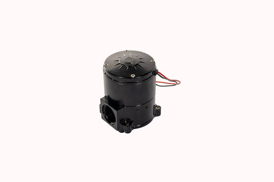 Aeromotive 24305 billet aluminum electric water pump radiator mount design with SAE-20 ORB outlet