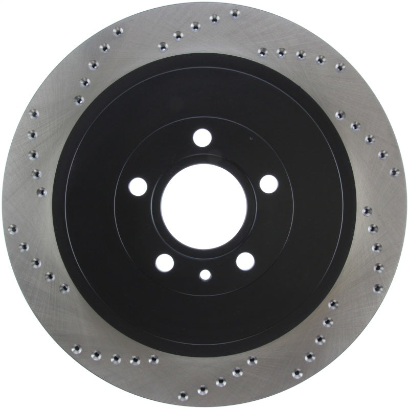 StopTech Premium High Carbon 13-14 Ford Mustang/Shelby GT500 Right Rear Disc Drilled Brake Rotor - eliteracefab.com