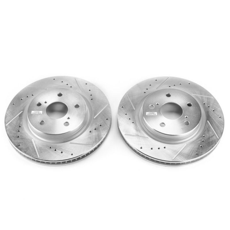 Power Stop 2019 Lexus ES350 Front Evolution Drilled & Slotted Rotors - Pair - eliteracefab.com